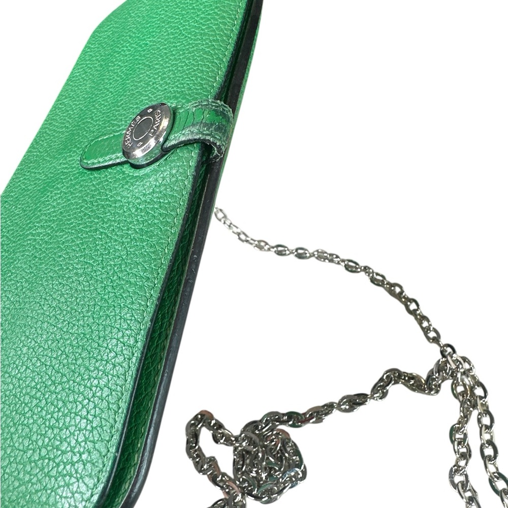 Hermes Green Crossbody Bag with Chain Strap - Picture 4 of 8